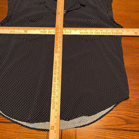 Jachs Girlfriend Women’s 2XL Black & White Polka Dot Heart Button Down Blouse - Picture 12 of 12